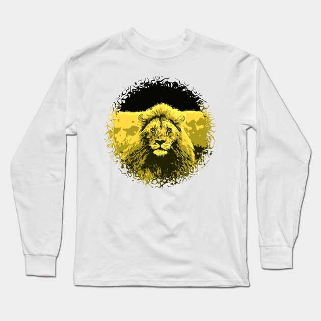 Lion Stare Long Sleeve T-Shirt by CANJ72